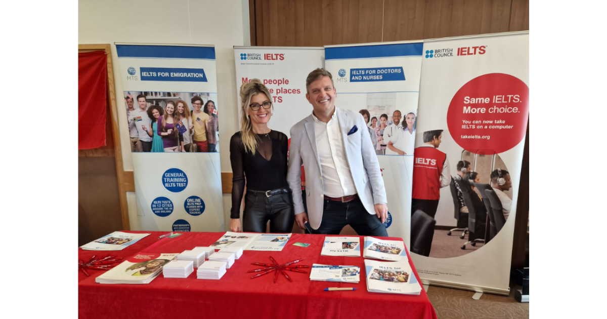 MTS promotes its IELTS tests and IELTS preparation courses at 'Down Under Live'